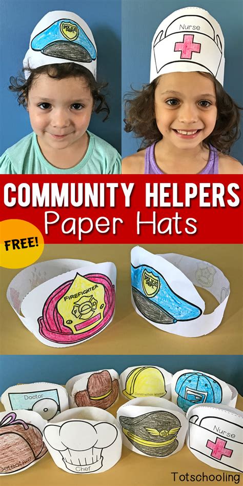 Community Helpers Hats Printables